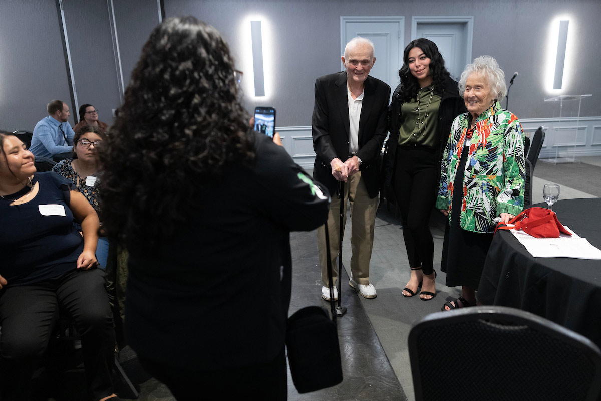 Bill and Ruth Scott with a Dreamers Scholar