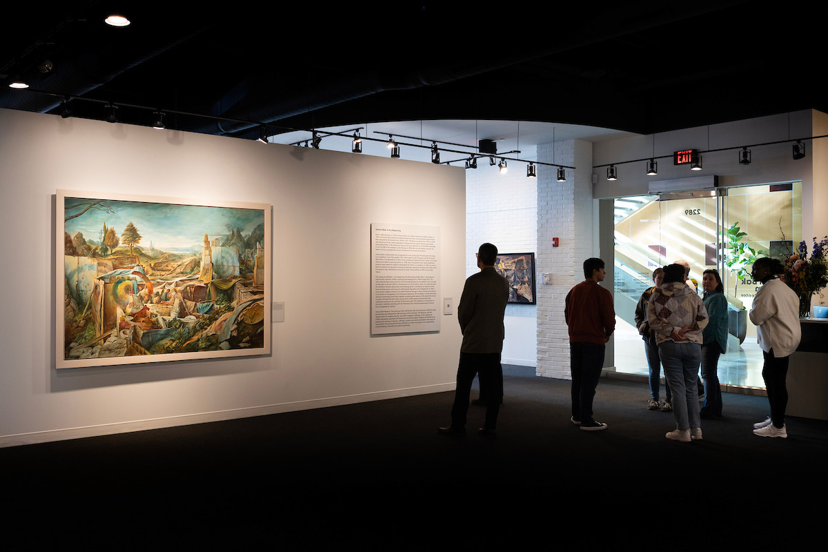 Individuals touring the Samuel Bak Museum: The Learning Center.