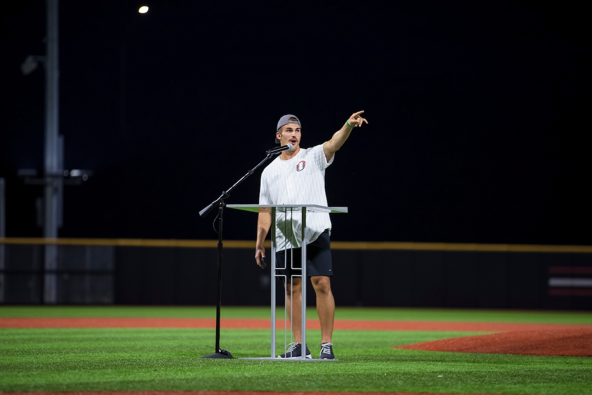 Nolan Sullivan speaks at Student Convocation