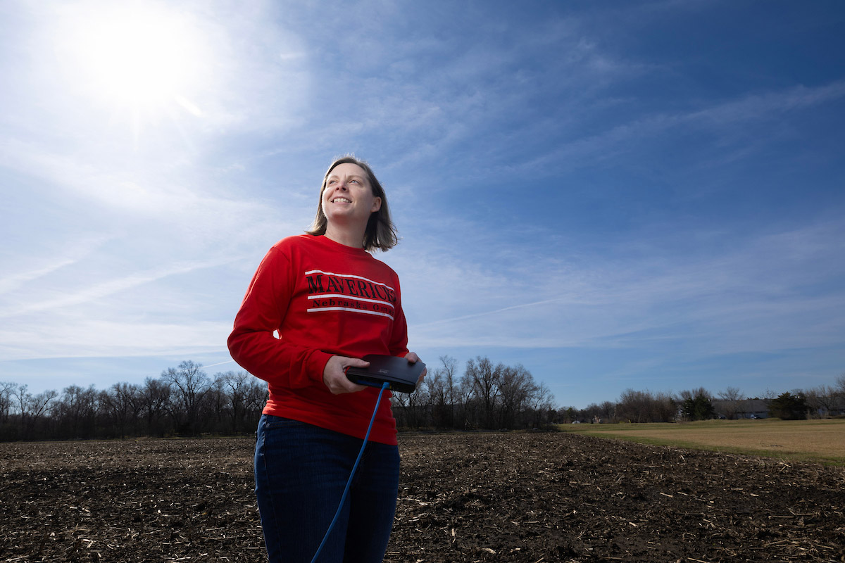 Larissa Sazama is seen here in Lincoln, Nebraska. 