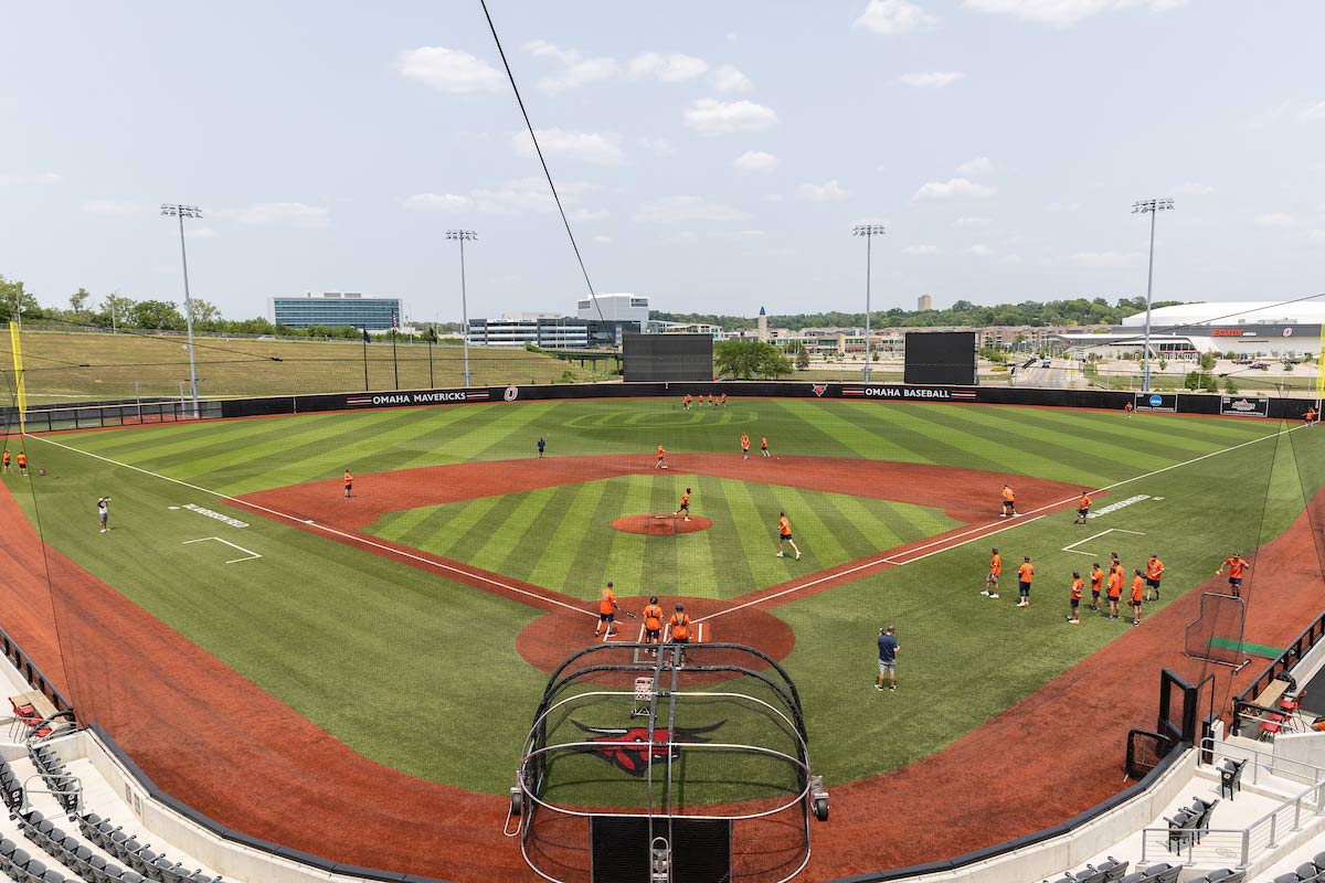 Virginia practices at Tal Anderson Field ahead of the Men’s College World Series.