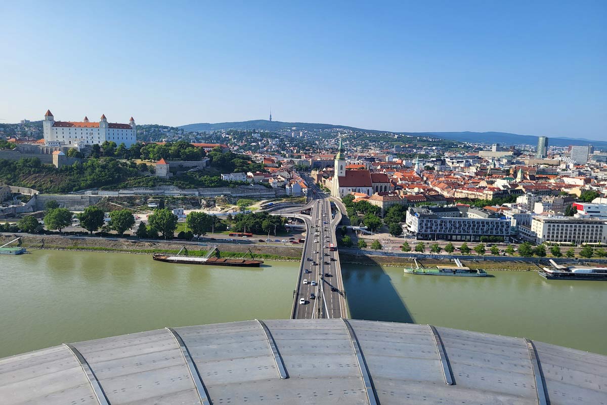 Anne Thomas, an MBA student at the University of Nebraska at Omaha, during her study abroad experience in Slovakia, Austria, and Hungary, exploring new cultures, businesses, and gaining valuable career insights.