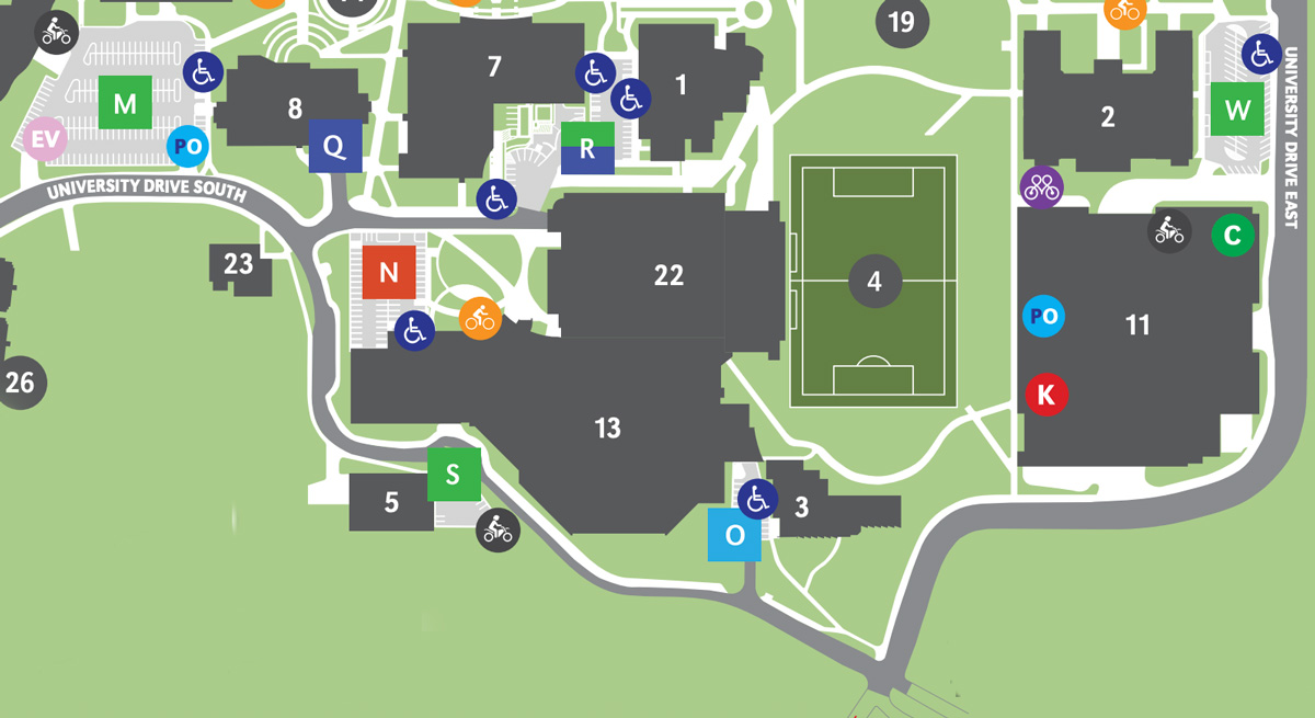 University Drive South Map