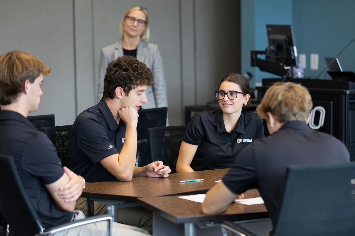 Students in a breakout session
