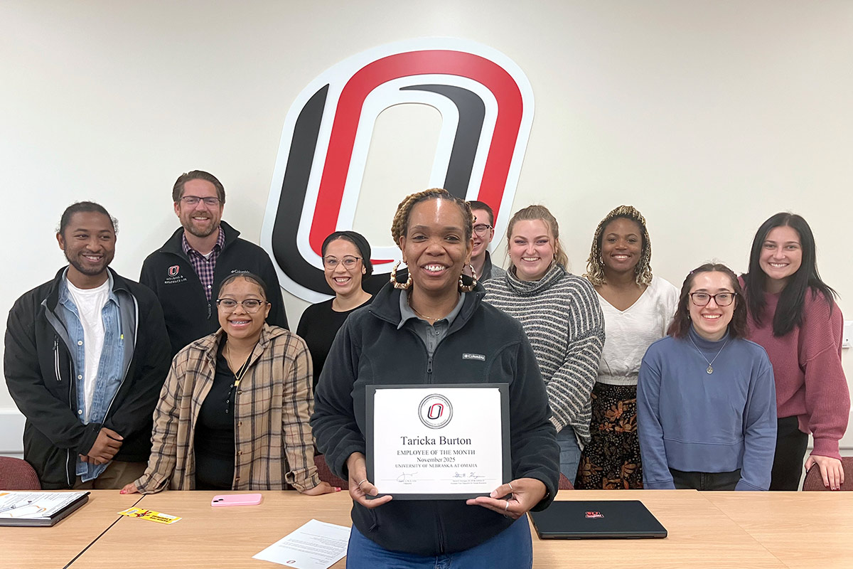 Taricka Burton was surprised with the award by Human Resources and those in her office.