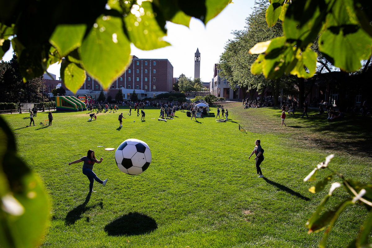 A sunny day at the UNO Pep Bowl.