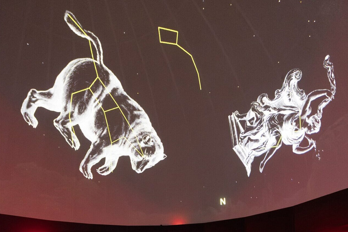 The planetarium ceiling.
