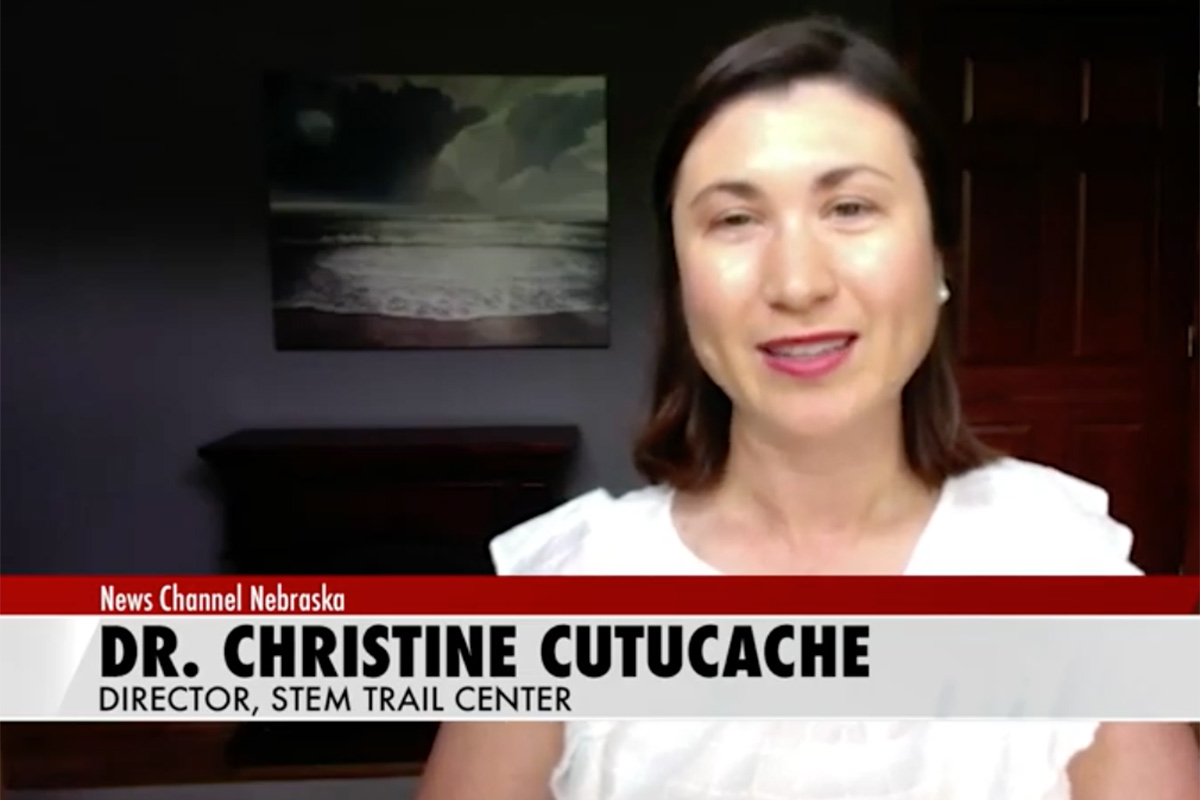 A screen shot of Christine Cutucache on Access the Experts