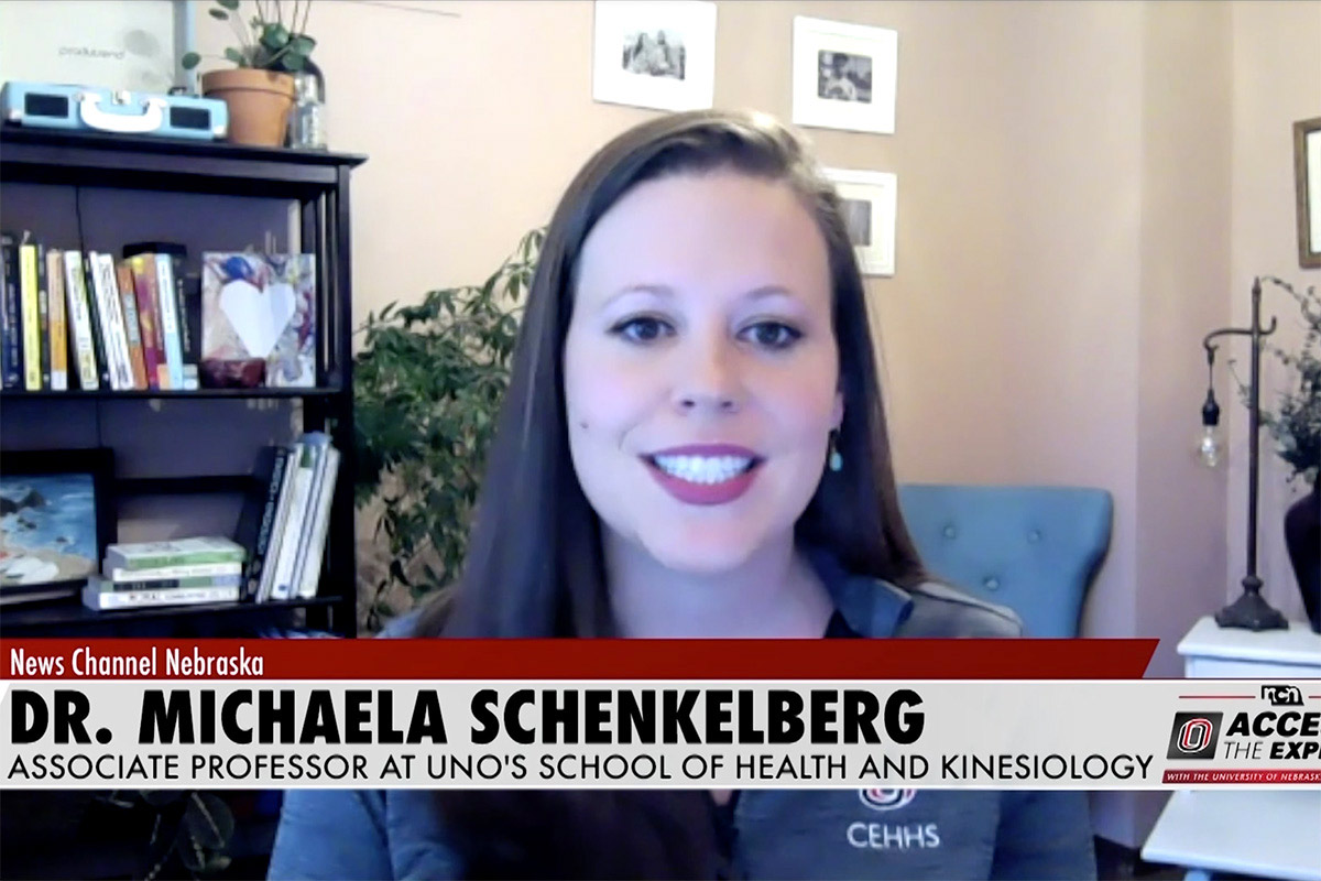 A screen shot of Michaela Schenkelberg on Access the Experts