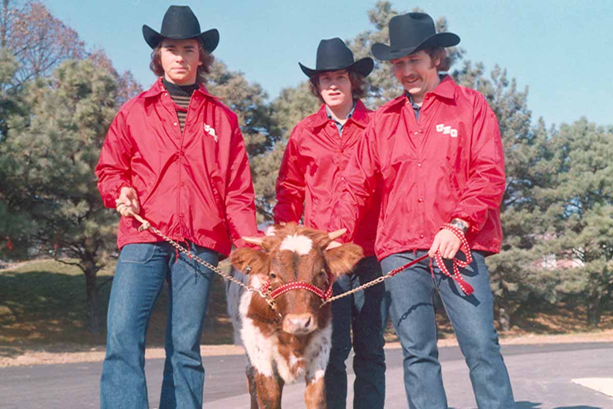 Victor E. Maverick at a UNO football game in the 1970s