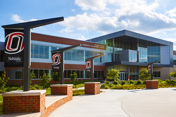 exterior shot of UNO's Community Engagement Center