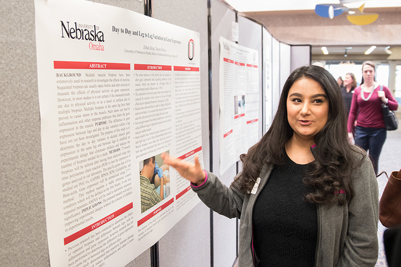student presenting