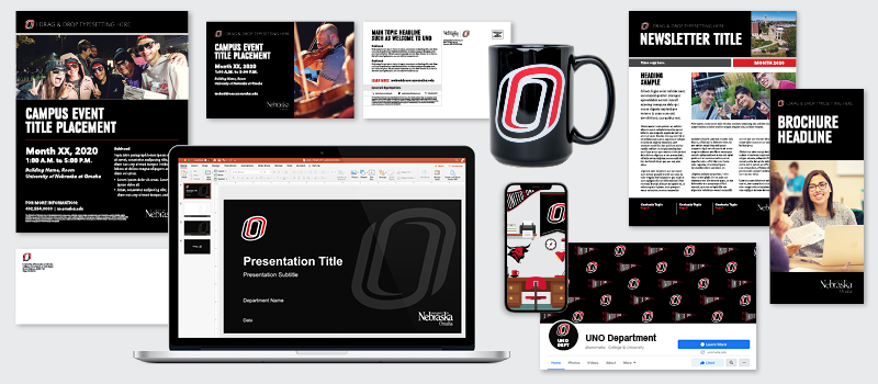 collage of uno branded assets.