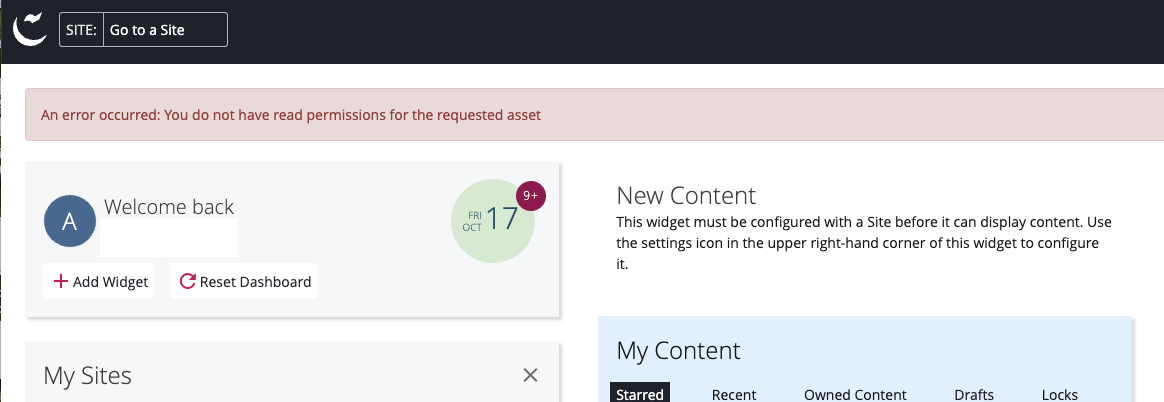 screen shot of cascade dashboard.