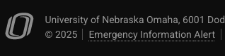 screen shot of the uno website footer.