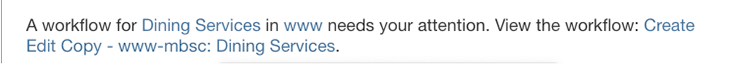screen shot workflow email link.