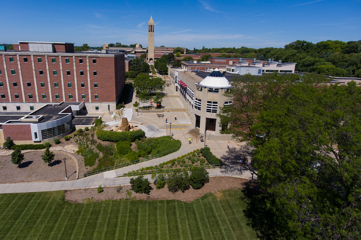 aerial photo of the university of nebraska at omaha