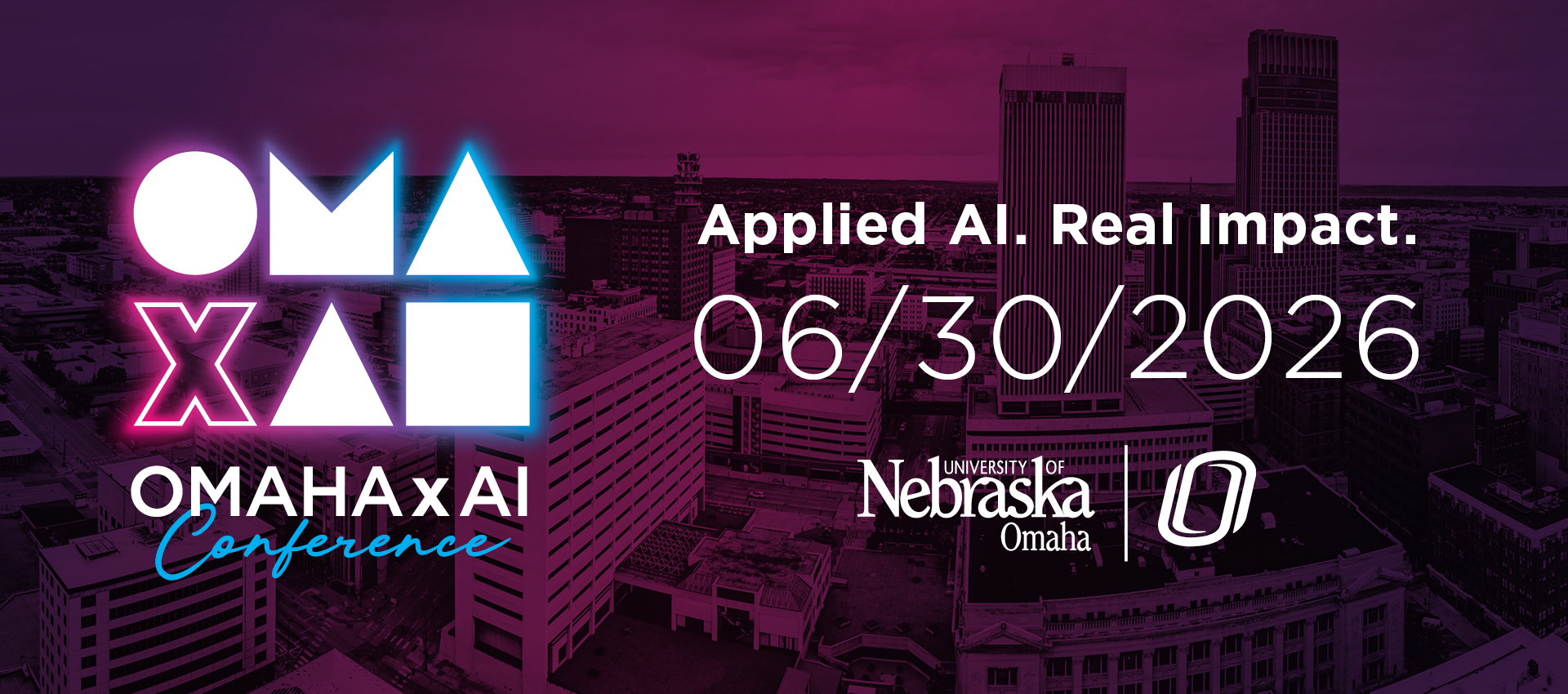 Graphic announcing OMA x AI on October 7, 2025.