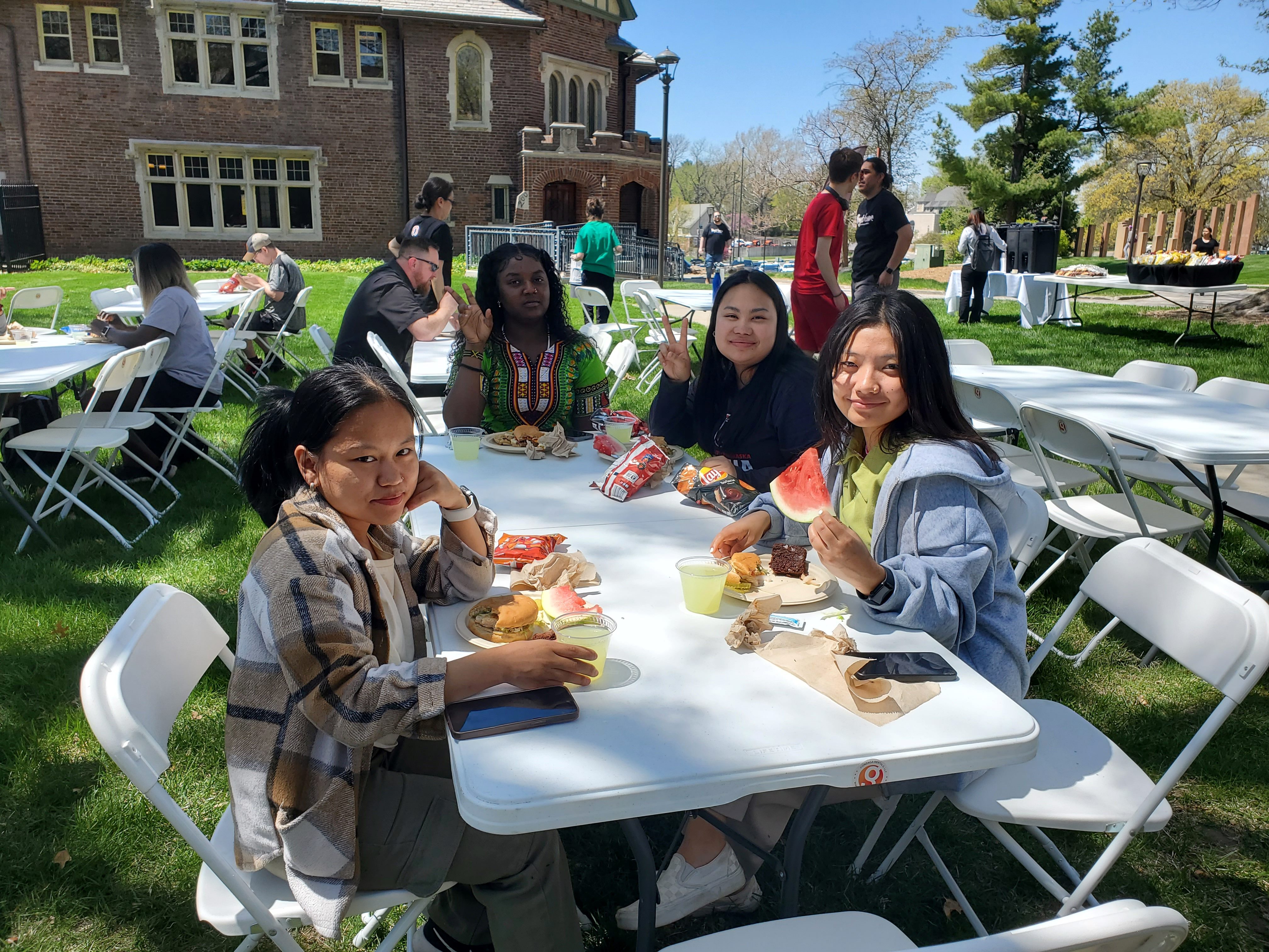 Group of successful students