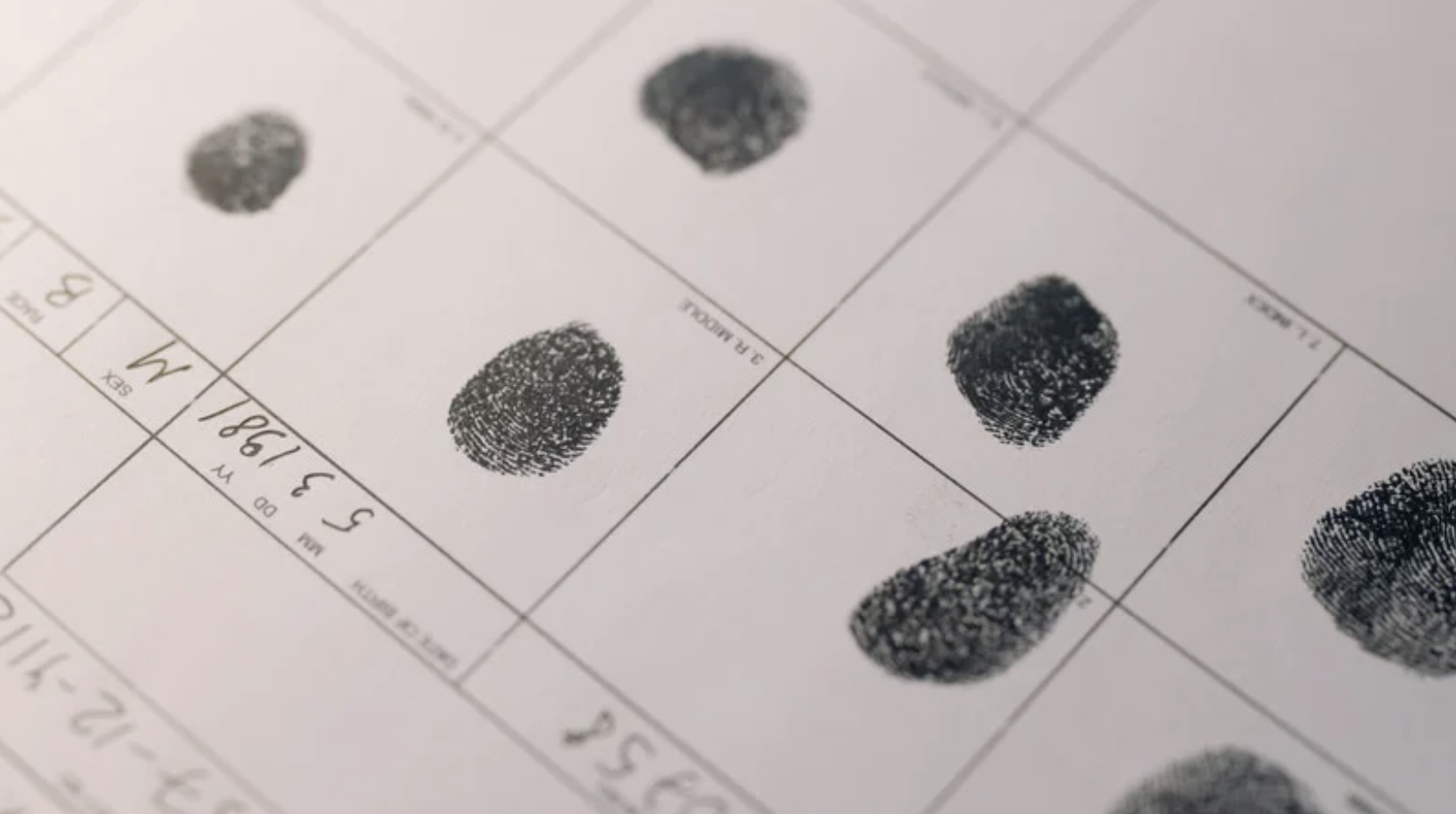 Piece of paper with fingerprints 
