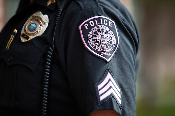 close up of a uno police badge