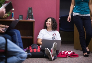 student with laptop