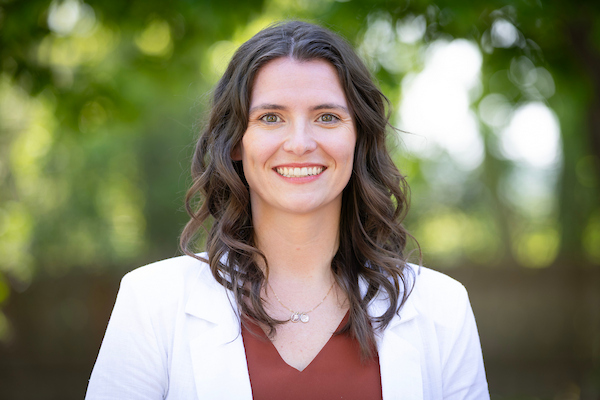 The Staff Advisory Council President, Ashley Ostransky, poses for a headshot.