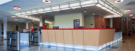 Reception area of wellness center