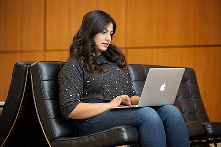 student studying