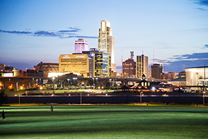 omaha skyline at night