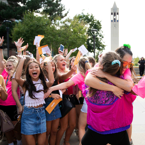 Lamda Theta group at a recruitment event