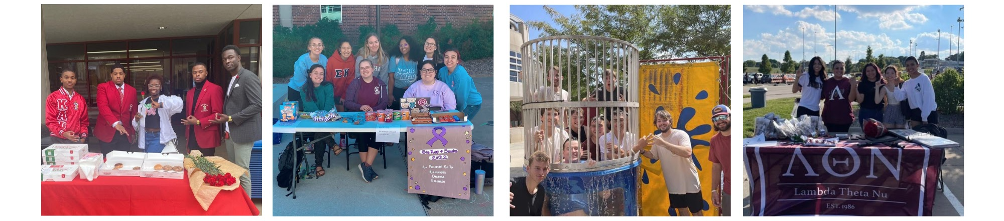 Omaha Greeks posing during a signature day of service