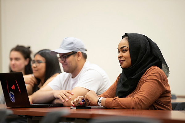 Members of Student Government at a Presidential Listening Session.