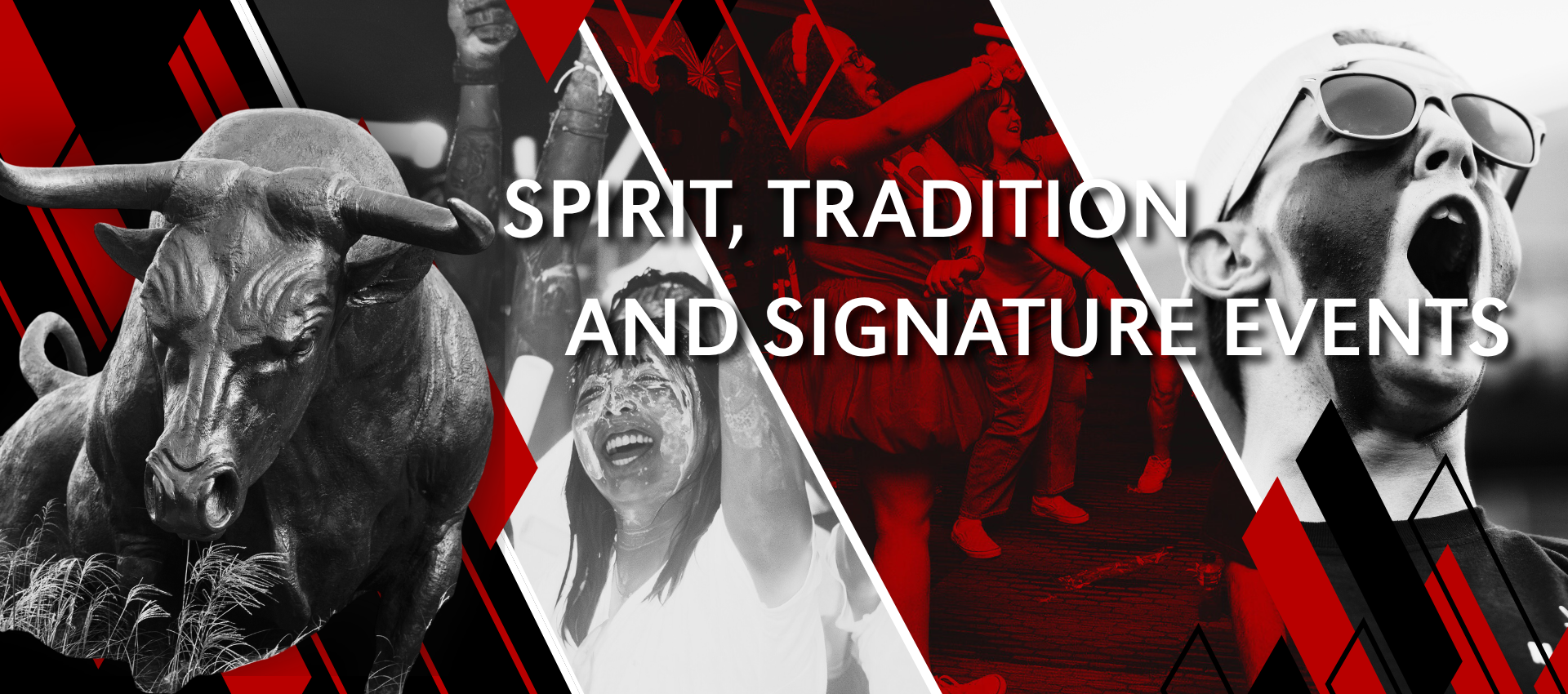 Graphic that represents three images from GLO at UNO, OMAthon, and Men's Soccer Game.