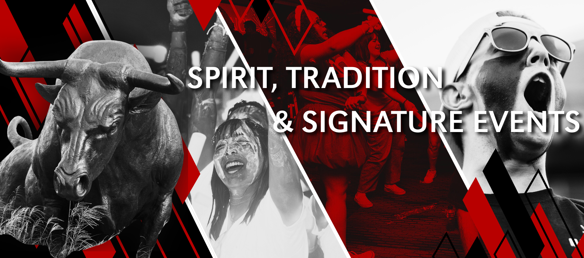 Graphic that represents three images from GLO at UNO, OMAthon, and Men's Soccer Game.