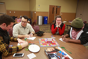 students playing