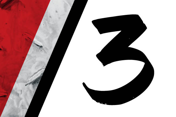 Graphic of the number three