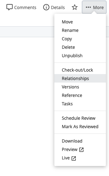 screenshot of cascade toolbar.