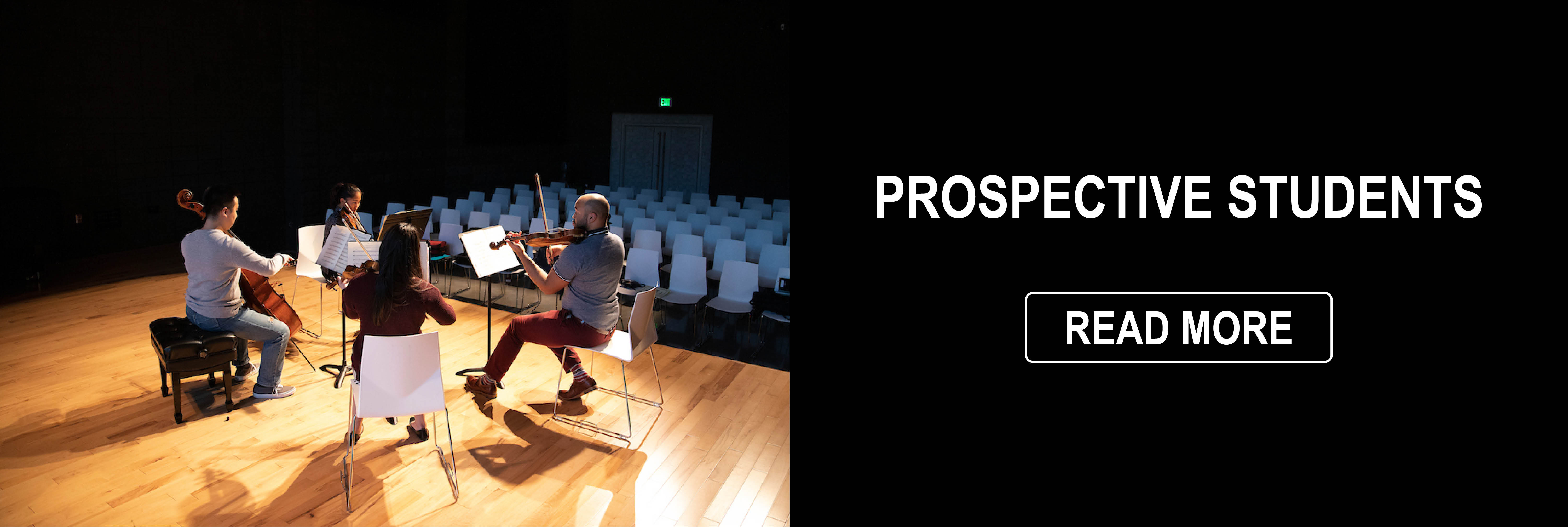 students on stage playing instruments with text that says read more.