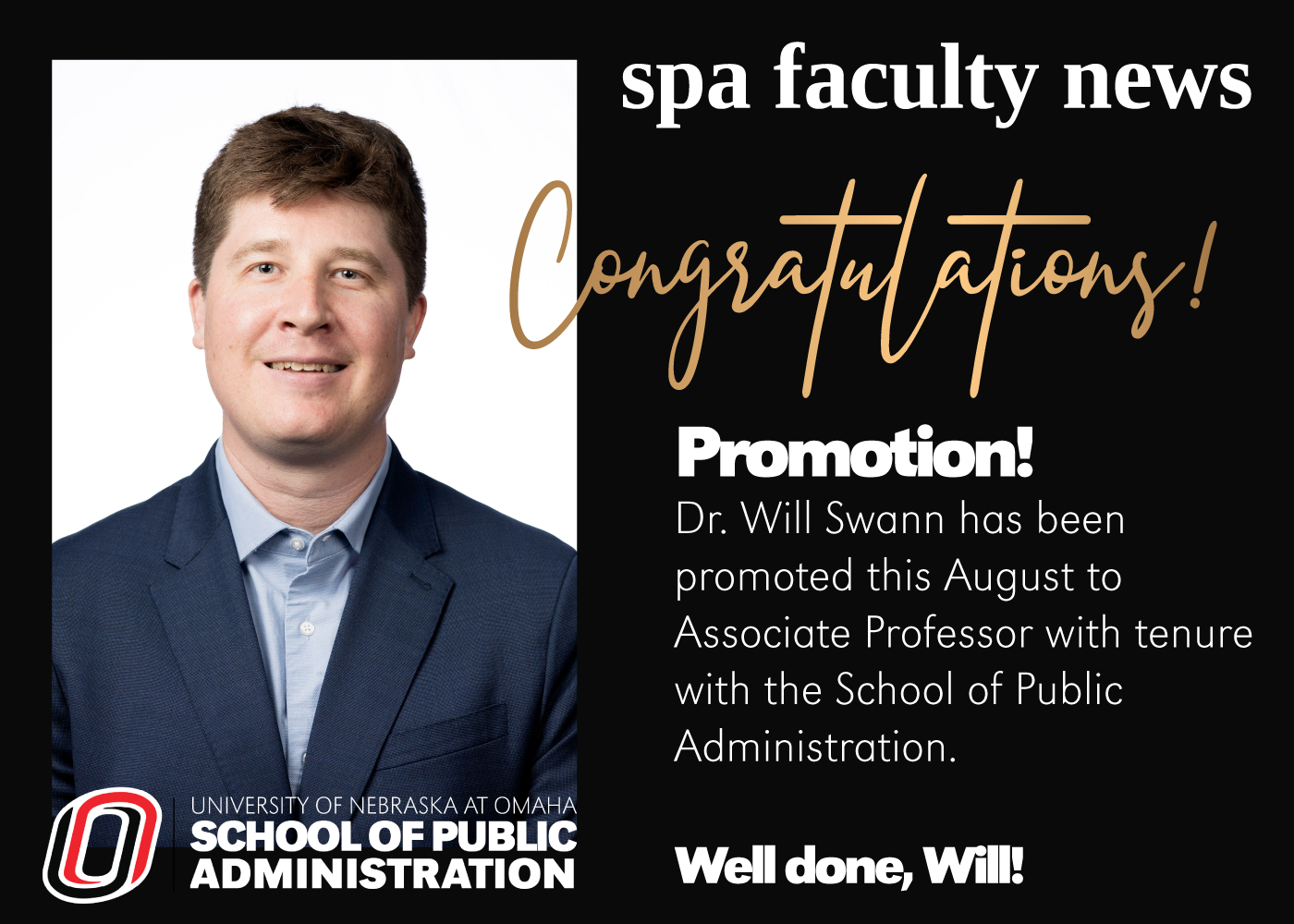 Spotlight: Dr. Will Swann, BCBS Endowed Chair