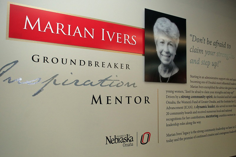 photo of marian ivers board room plaque