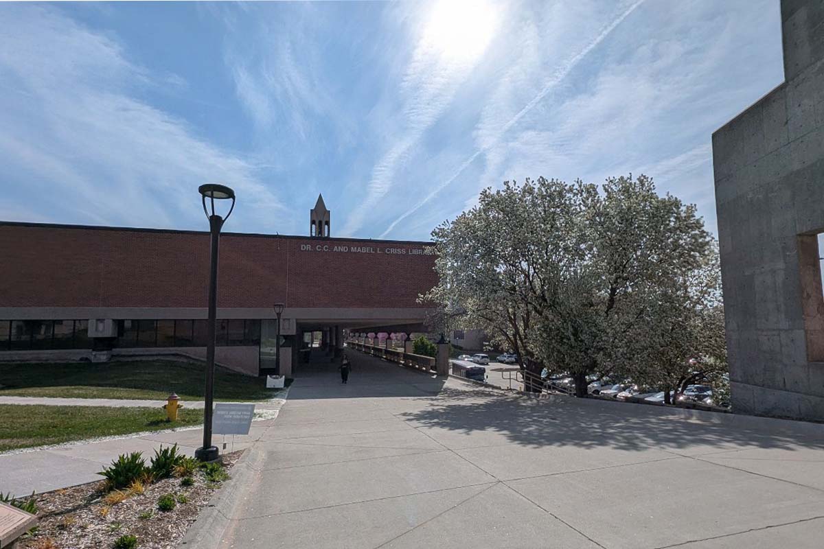 a photo of the criss library building