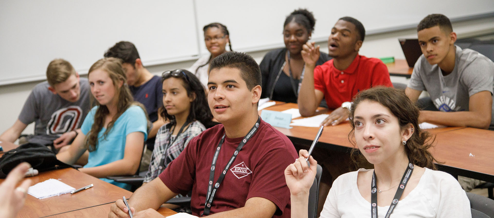 Students engaged in classroom discussion.
